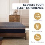 EGOHOME 12 Inch Queen Mattress, Copper Gel Cooling Memory Foam for Back Pain Relief, Therapeutic Bed in a Box, Foam Made in USA, CertiPUR-US Certified, 60x80x12 Black