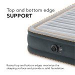 Intex 67765ED Dura-Beam Deluxe Comfort-Plush Mid-Rise Air Mattress : Fiber-Tech – Twin Size – Built-in Electric Pump – 13in Bed Height – 300lb Weight Capacity