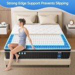 SIMARTH 12 Inch Queen Size Mattress in a Box, Strengthen Gel Memory Foam Hybrid Queen Mattresses with Motion Isolation & Pressure Relief, Strong Edge Support, Medium Firm