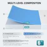 PayLessHere Twin Size Mattress,6 Inch Gel Memory Foam Mattress in a Box,Medium-Firm,Pressure Relief&Temperature Regulation,CertiPUR-US Certified,Fiberglass Free，White