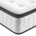Vesgantti Queen Mattresses, 10 Inch Hybrid Pillow Top Queen Size Mattress in a Box, Memory Foam Pocket Coils Innerspring Mattresses, Fiberglass Free, Pressure Relief, Medium Firm Plush Feel
