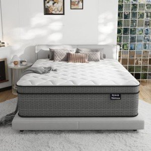 Ruoysun Full Size Mattress, 12 Inch Hybrid Full Bed Mattress in a Box, with Gel Memory Foam and Individual Pocket Springs, Motion Isolation, Strong Edge Support & Pressure Relief, Medium Firm