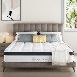 KUDSQ Queen Size Mattress 12 Inch, Queen Mattress in a Box with Memory Foam and Pocket Spring for Pressure Relief & Comfort Sleep, Medium Firm Feel, Fiberglass Free Bed in a Box/CertiPUR-US