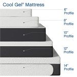 Cool Gel 8 Inch Short Queen Memory Foam Mattress Medium Firm, Memory Foam Mattress Short Queen Size Cooling, Made in the USA, 8" Depth with Pressure Relief, CertiPUR-US Certified, CoolGel Bed