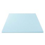 Best Price Mattress 1.5 Inch Ventilated Memory Foam Mattress Topper, Cooling Gel Infusion, CertiPUR-US Certified, Queen Blue