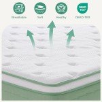 Novilla King Size Mattress, 10 Inch Hybrid Mattress in a Box, Gel Memory Foam & Individually Wrapped Pocket Coils Innerspring for Cozy Sleep, Pillow Top King Mattresses, Medium Firm & Motion Isolation
