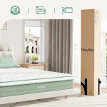 Novilla King Size Mattress, 10 Inch Hybrid Mattress in a Box, Gel Memory Foam & Individually Wrapped Pocket Coils Innerspring for Cozy Sleep, Pillow Top King Mattresses, Medium Firm & Motion Isolation