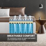 BedStory King Size Mattress 14 Inch - Premium Hybrid Mattress with 800+ Advanced Pocket Spring - Optimal Spinal Support for Back Pain Relief and Motion Isolation, CertiPUR-US Certified Comfort