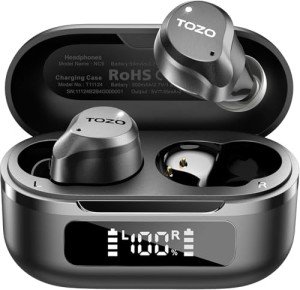 TOZO Wireless Noise Cancelling Earbuds with 59H Playtime