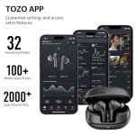 TOZO E2 Wireless Earbuds with Custom EQ and Bass
