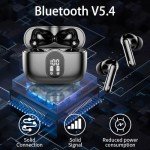 Bluetooth 5.4 Wireless Earbuds with Noise Cancelling