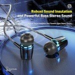 5-Pack Wired Earbuds with Microphone and Heavy Bass