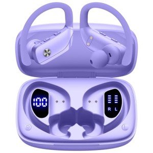 bmani Wireless Earbuds with 48hrs Playback - Purple