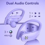 bmani Wireless Earbuds with 48hrs Playback - Purple