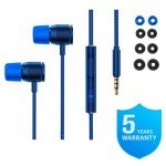 LUDOS Ultra Wired Earbuds with Microphone - Blue