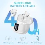 Bluetooth 5.3 Wireless Earbuds with Deep Bass