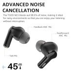TOZO Hybrid Noise Cancelling Wireless Earbuds - 55H Playtime