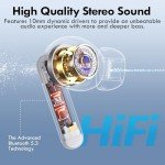 Kurdene Bluetooth 5.3 Wireless Earbuds with Deep Bass