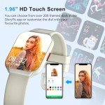 1.96" HD Waterproof Smartwatch with Fitness Tracker