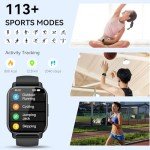 Bluetooth Smart Watch with Fitness Tracker & 112 Sports Modes