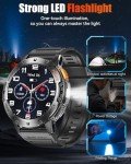Military Smartwatch with Bluetooth Call and Fitness Tracker