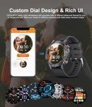 Military Smartwatch for Men: 100 Sports Modes, HD Display