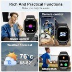 Men's Smart Fitness Watch: Calls, Waterproof, Heart Rate Monitor