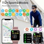 Rose Gold Smart Watch: Fitness Tracker & Calls