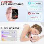 1.96" HD Smartwatch - Calls, Fitness Tracker, Pink