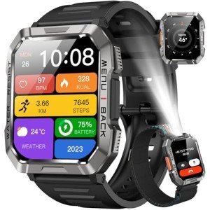 Military Smart Watch for Outdoor Sports and Fitness