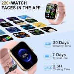 1.96" HD Smartwatch - Calls, Fitness Tracker, Pink