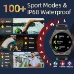 Men's Military Smartwatch with Fitness Tracking & Calls