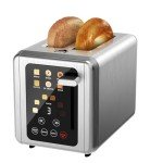 WUNLY Touchscreen 2-Slice Stainless Steel Toaster
