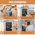 WUNLY Touchscreen 2-Slice Stainless Steel Toaster