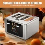 WUNLY 4-Slice Smart Touchscreen Toaster with Controls