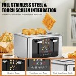 WUNLY 4-Slice Smart Touchscreen Toaster with Controls