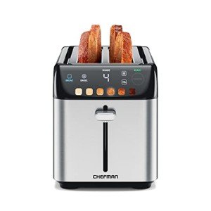 Chefman 4 Slice Smart Digital Toaster with Wide Slots