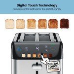 Chefman 4 Slice Smart Digital Toaster with Wide Slots