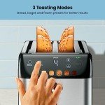 Chefman 4 Slice Smart Digital Toaster with Wide Slots