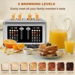 Touch Screen 4 Slice Stainless Steel Toaster