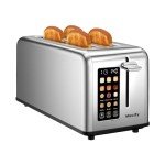 Mecity Smart Touchscreen 4-Slice Stainless Steel Toaster