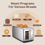 Mecity Smart Touchscreen 4-Slice Stainless Steel Toaster