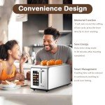 Mecity Smart Touchscreen 4-Slice Stainless Steel Toaster
