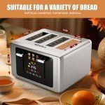 Whall Touch Screen 4-Slice Stainless Steel Toaster