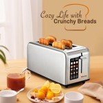 Mecity Smart Touchscreen 4-Slice Stainless Steel Toaster