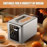 WUNLY Stainless Steel Touchscreen 2-Slice Toaster