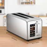 Mecity Smart Touchscreen 4-Slice Stainless Steel Toaster