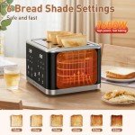 Secura 4-Slice Touchscreen Toaster with Countdown Timer