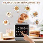 Touch Screen Stainless Steel 2-Slice Toaster with LCD