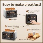 Smart Touch Screen 4-Slice Stainless Steel Toaster